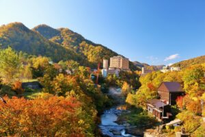 定山渓温泉の紅葉