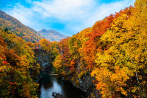 定山渓温泉の紅葉