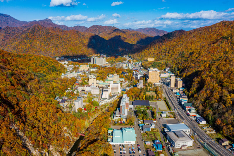 定山渓温泉の紅葉