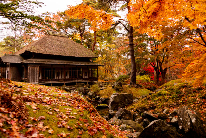 旧岩船氏庭園(函館香雪園)の紅葉