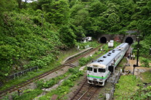 小幌駅とキハ40系