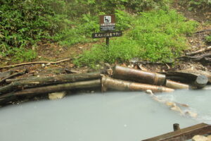 大湯沼川天然足湯